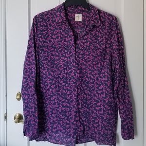 Fitted Boyfriend Print Shirt